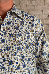Rockmount Men's Ivory Floral Print Western Shirt - Rockmount Clothing - Flyclothing LLC