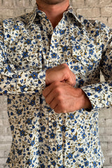Rockmount Men's Ivory Floral Print Western Shirt - Rockmount Clothing - Flyclothing LLC