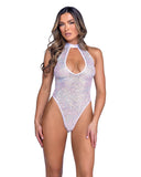 Roma Costume 6431 Sequin Fishnet Keyhole Romper - Roma Costume - Flyclothing LLC