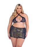 Roma Costume 6433 Sequin Fishnet Criss-Cross Top - Roma Costume