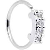 20G 5/16 Clear CZ Gem Quartet Shine Seamless Circular Ring - BodyCandy - Flyclothing LLC