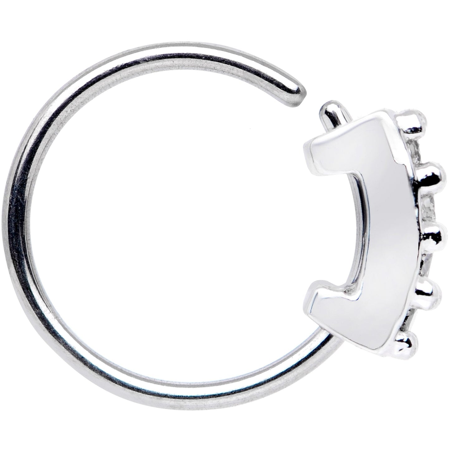 20G 5/16 Clear CZ Gem Quartet Shine Seamless Circular Ring - BodyCandy - Flyclothing LLC