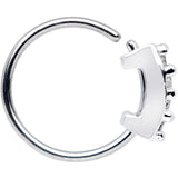 20G 5/16 Clear CZ Gem Quartet Shine Seamless Circular Ring - BodyCandy - Flyclothing LLC