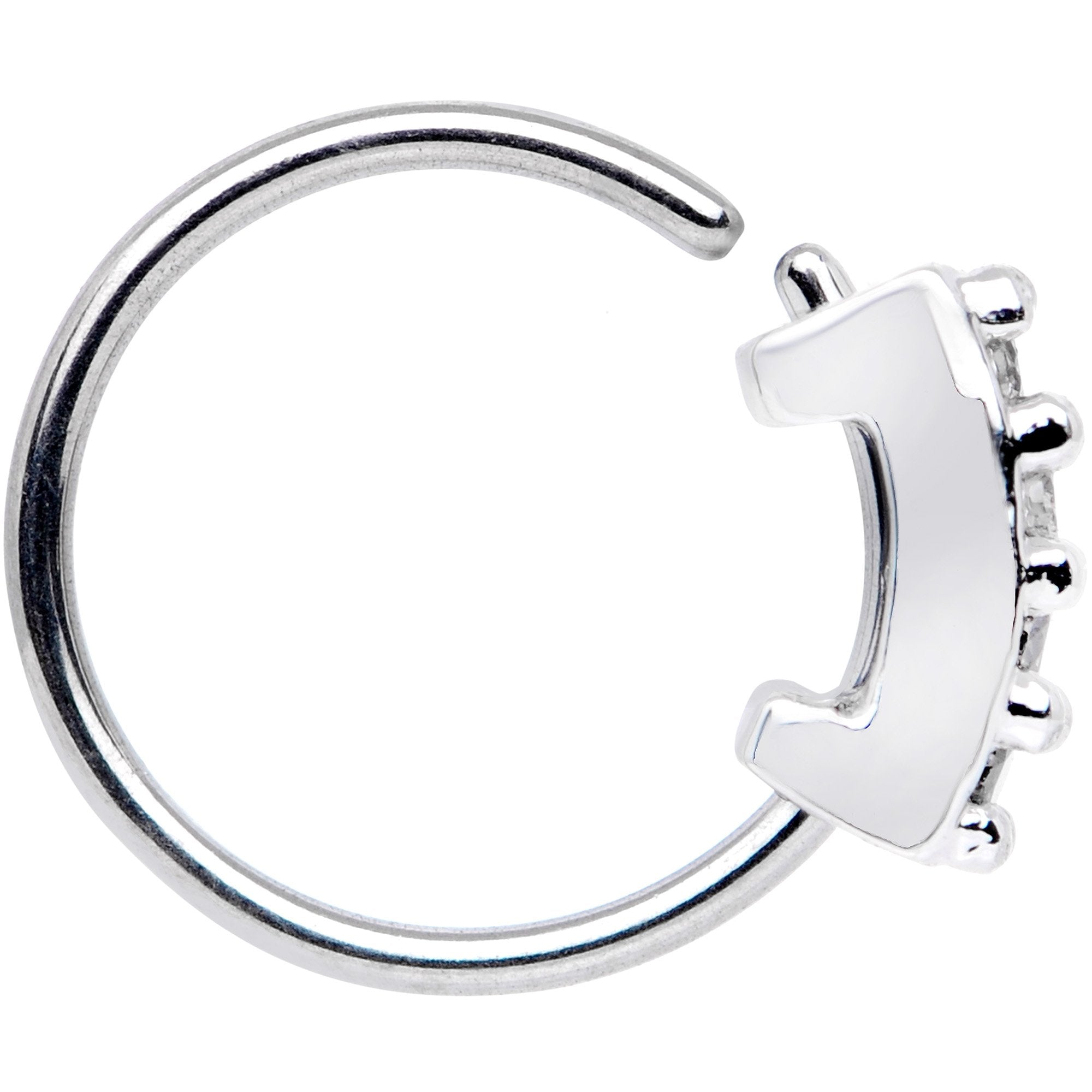 20G 5/16 Clear CZ Gem Quartet Shine Seamless Circular Ring - BodyCandy - Flyclothing LLC