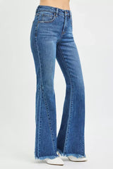 RISEN Mid Rise Flare Side Seam Detailing Jeans - Trendsi - Flyclothing LLC