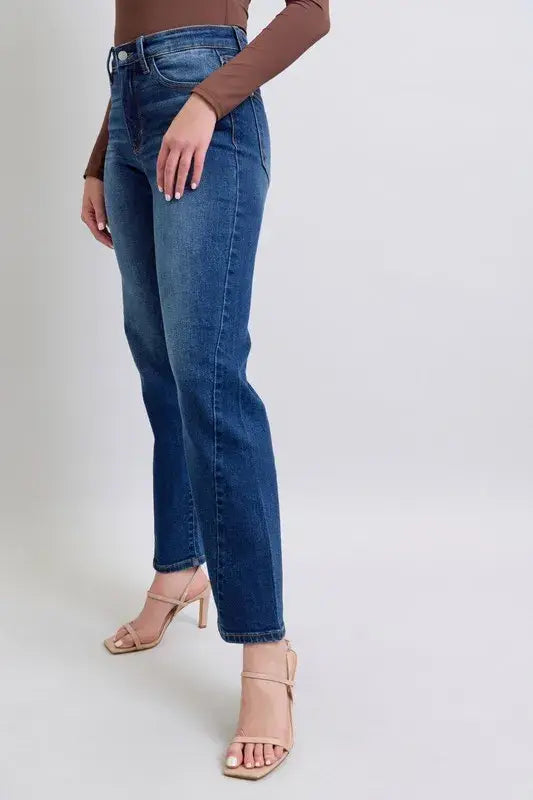 Judy Blue Full Size Side Seam Detail Straight Jeans with Pockets - Trendsi - Flyclothing LLC