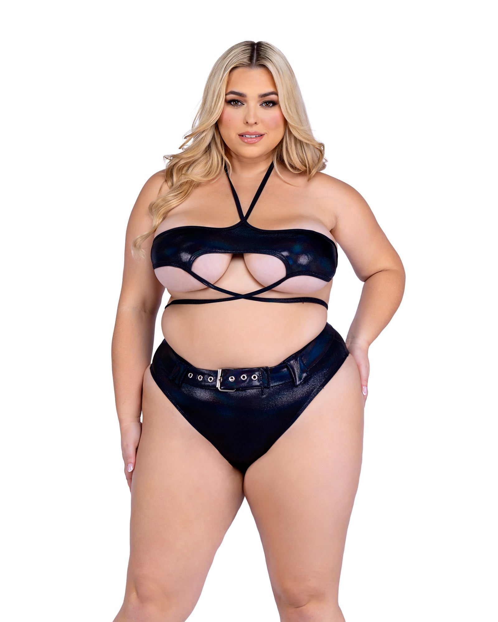 Roma Costume 6439 Shimmer Top with Underboob Cutout