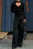 Men's Cutout Front Long Sleeve T-Shirt - Trendsi