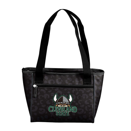 Cleveland State Leopard Print 16 Can Cooler Tote - Logo Brands - Flyclothing LLC