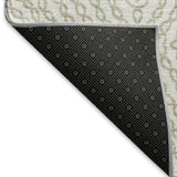 5' X 8' Linen And Ivory Geometric Washable Area Rug With UV Protection - HomeRoots - Flyclothing LLC