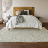 8' X 10' Linen And Ivory Geometric Washable Area Rug With UV Protection - HomeRoots - Flyclothing LLC