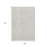 9' X 12' Linen And Ivory Geometric Washable Area Rug With UV Protection - HomeRoots - Flyclothing LLC