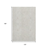 10' X 14' Linen And Ivory Geometric Washable Area Rug With UV Protection - HomeRoots - Flyclothing LLC