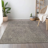 5' X 8' Coffee And Beige Geometric Washable Area Rug With UV Protection - HomeRoots - Flyclothing LLC