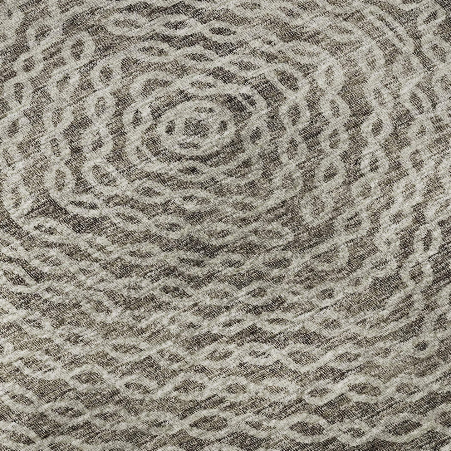 5' X 8' Coffee And Beige Geometric Washable Area Rug With UV Protection - HomeRoots - Flyclothing LLC