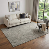5' X 8' Coffee And Beige Geometric Washable Area Rug With UV Protection - HomeRoots - Flyclothing LLC