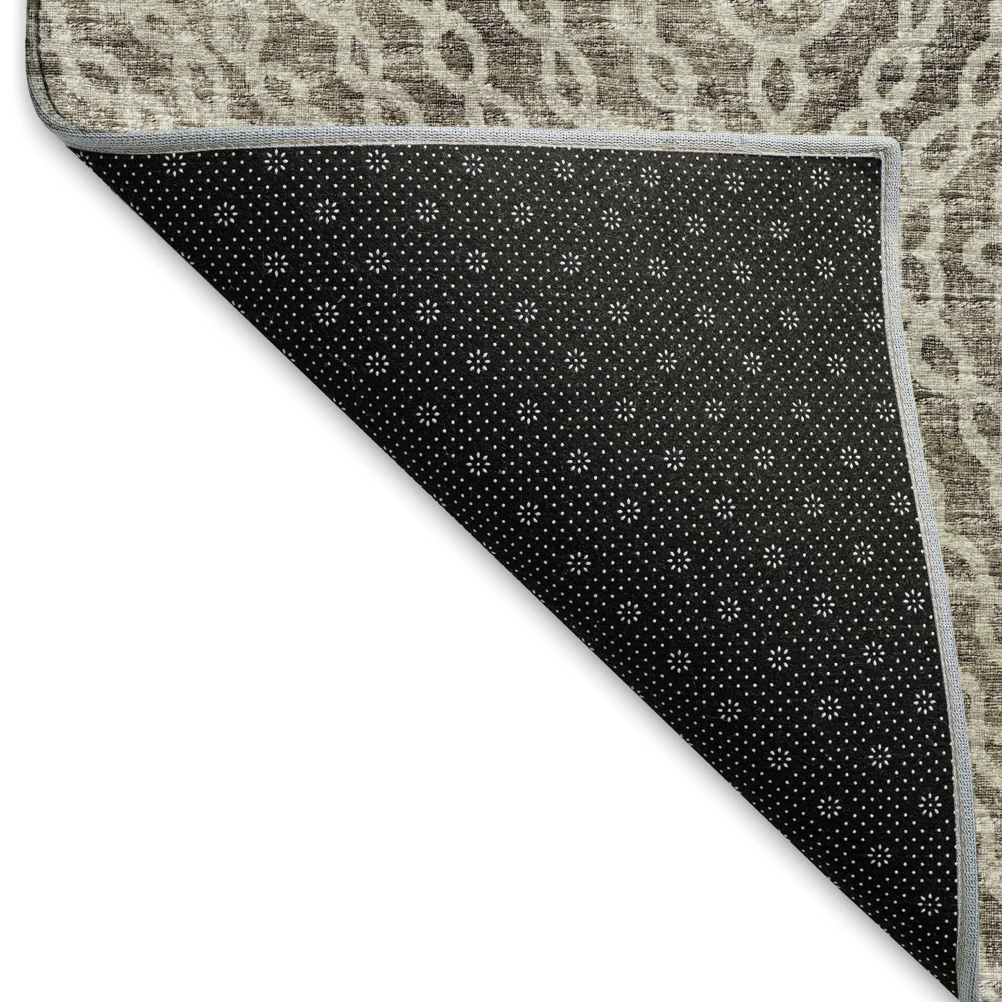 10' X 14' Coffee And Beige Geometric Washable Area Rug With UV Protection - HomeRoots - Flyclothing LLC