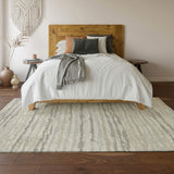 5' X 8' Khaki And Ivory Striped Washable Area Rug With UV Protection - HomeRoots - Flyclothing LLC