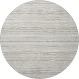 8' Khaki And Ivory Striped Washable Round Rug With UV Protection - HomeRoots - Flyclothing LLC