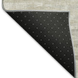 10' X 14' Khaki And Ivory Striped Washable Area Rug With UV Protection - HomeRoots - Flyclothing LLC