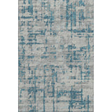 10' X 14' Persian Blue And Gray Abstract Distressed Washable Area Rug With UV Protection - HomeRoots - Flyclothing LLC
