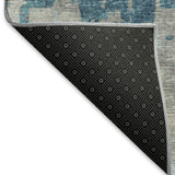10' X 14' Persian Blue And Gray Abstract Distressed Washable Area Rug With UV Protection - HomeRoots - Flyclothing LLC