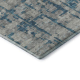 10' X 14' Persian Blue And Gray Abstract Distressed Washable Area Rug With UV Protection - HomeRoots - Flyclothing LLC