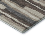 10' X 14' Brown Ivory And Gray Abstract Washable Area Rug With UV Protection - HomeRoots - Flyclothing LLC