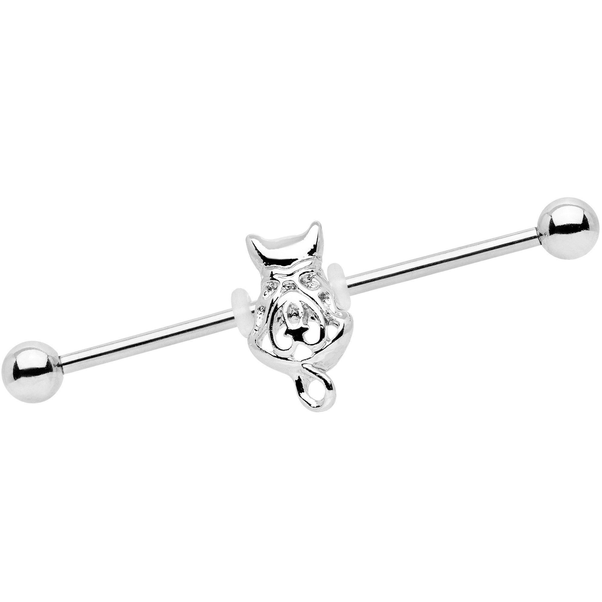 Luck Be A Kitty Cat Tonight Industrial Barbell 38mm - BodyCandy - Flyclothing LLC