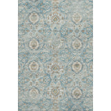 3' X 5' Persian Blue Coffee And Ivory Floral Medallion Distressed Washable Area Rug With UV Protection - HomeRoots - Flyclothing LLC