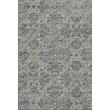 5' X 8' Denim Blue And Gray Floral Medallion Distressed Washable Area Rug With UV Protection - HomeRoots - Flyclothing LLC