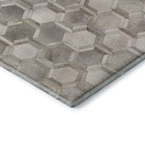 3' X 5' Gray Ivory And Beige Geometric Washable Area Rug With UV Protection - HomeRoots - Flyclothing LLC