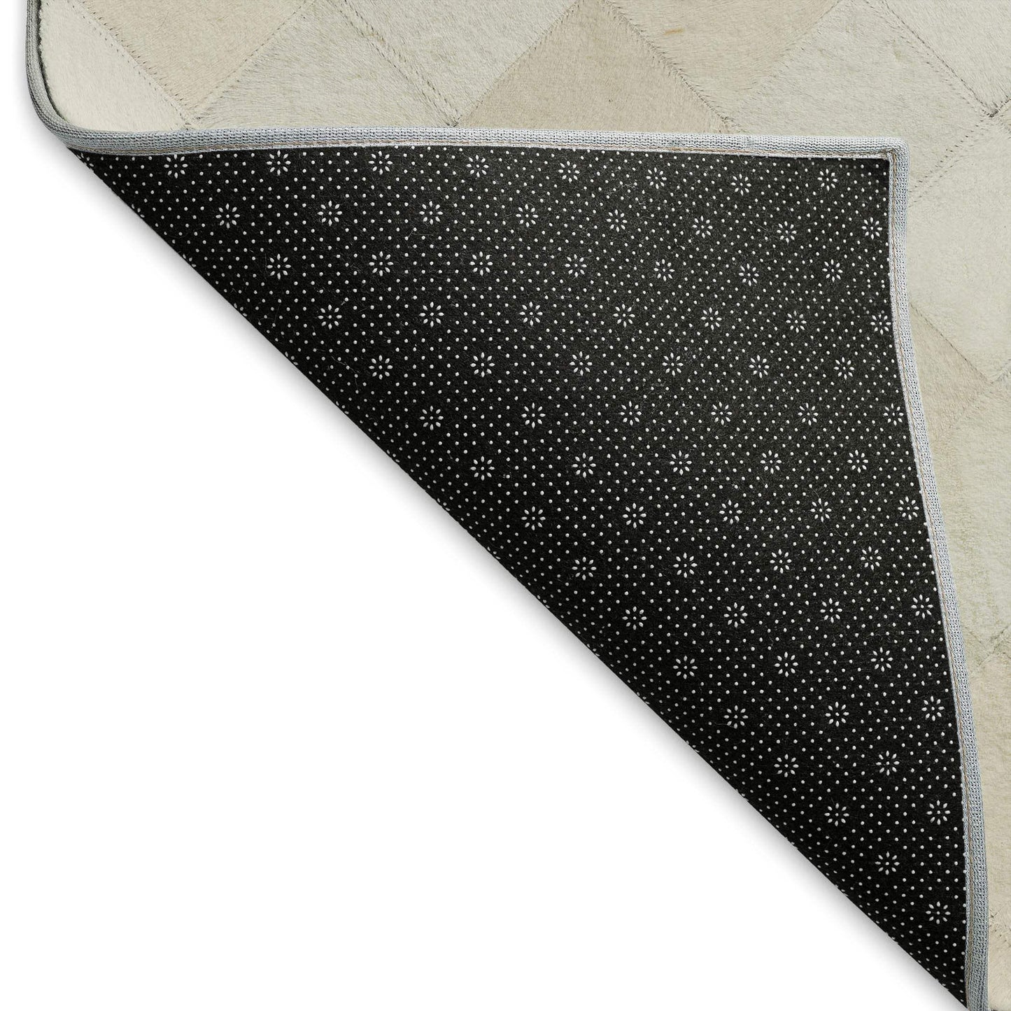 5' X 8' Ivory And Gray Diamond Washable Area Rug With UV Protection - HomeRoots - Flyclothing LLC
