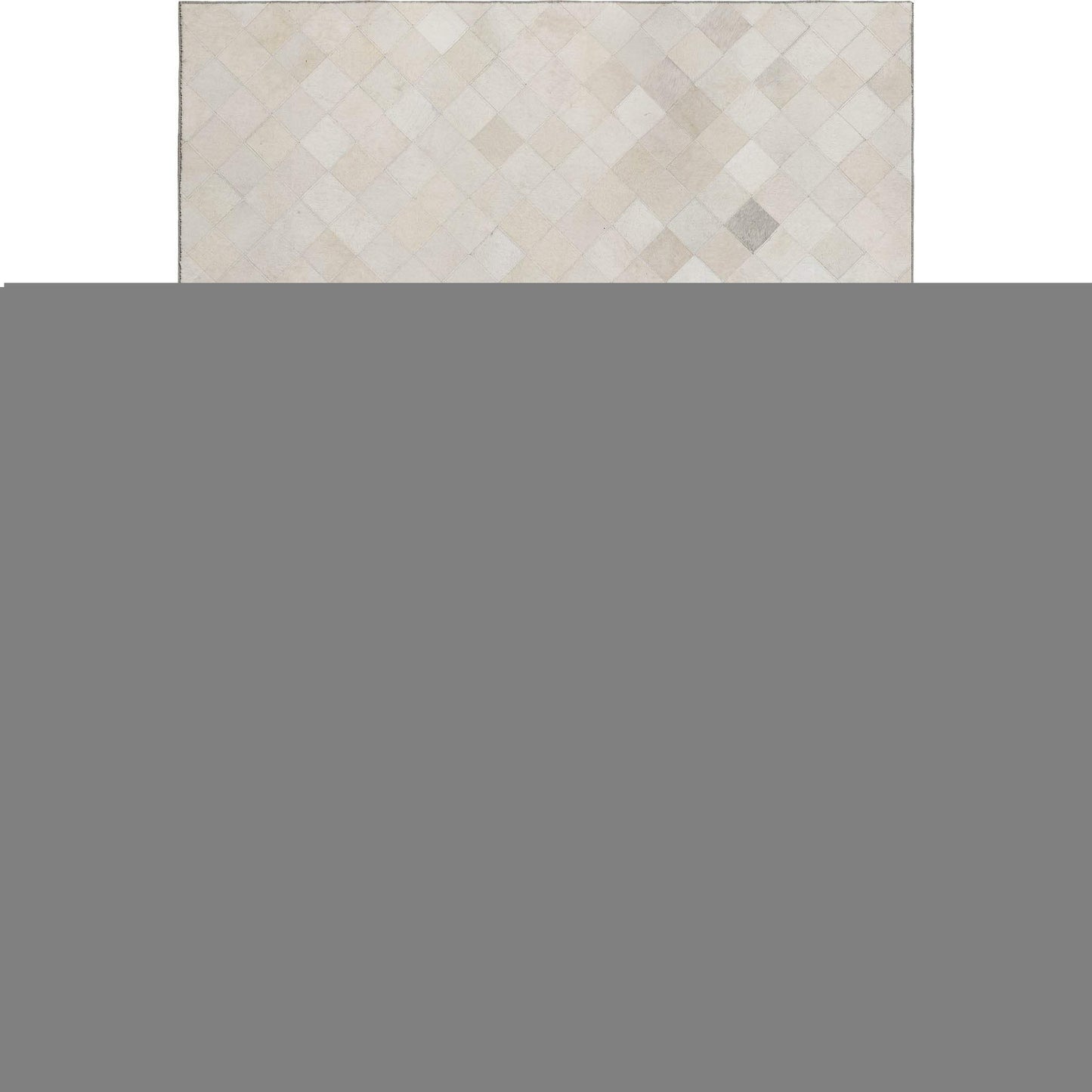 8' X 10' Ivory And Gray Diamond Washable Area Rug With UV Protection - HomeRoots - Flyclothing LLC