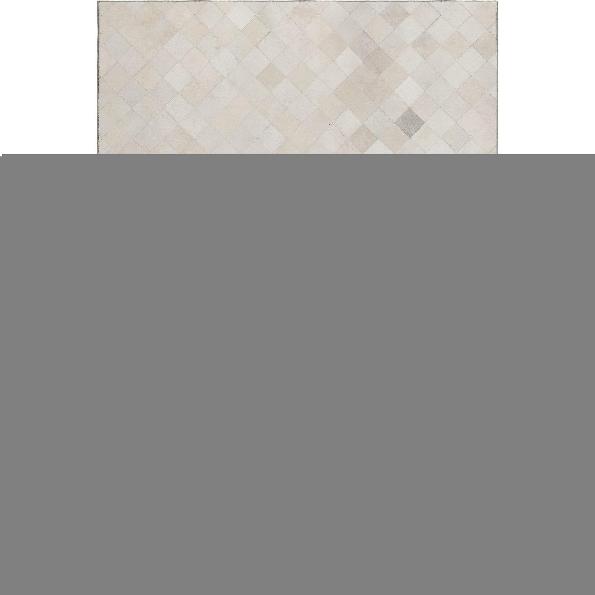 8' X 10' Ivory And Gray Diamond Washable Area Rug With UV Protection - HomeRoots - Flyclothing LLC