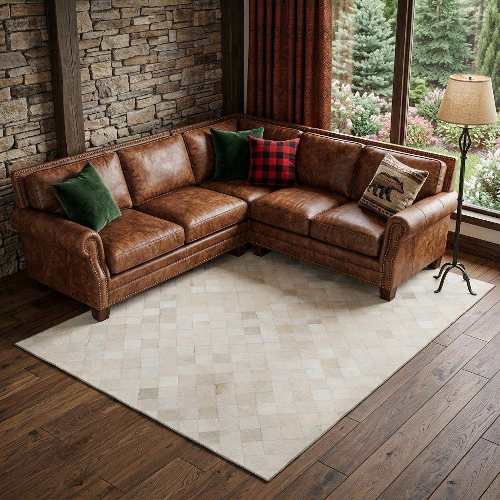 8' X 10' Ivory And Gray Diamond Washable Area Rug With UV Protection - HomeRoots - Flyclothing LLC