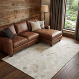 10' X 14' Ivory And Gray Diamond Washable Area Rug With UV Protection - HomeRoots - Flyclothing LLC