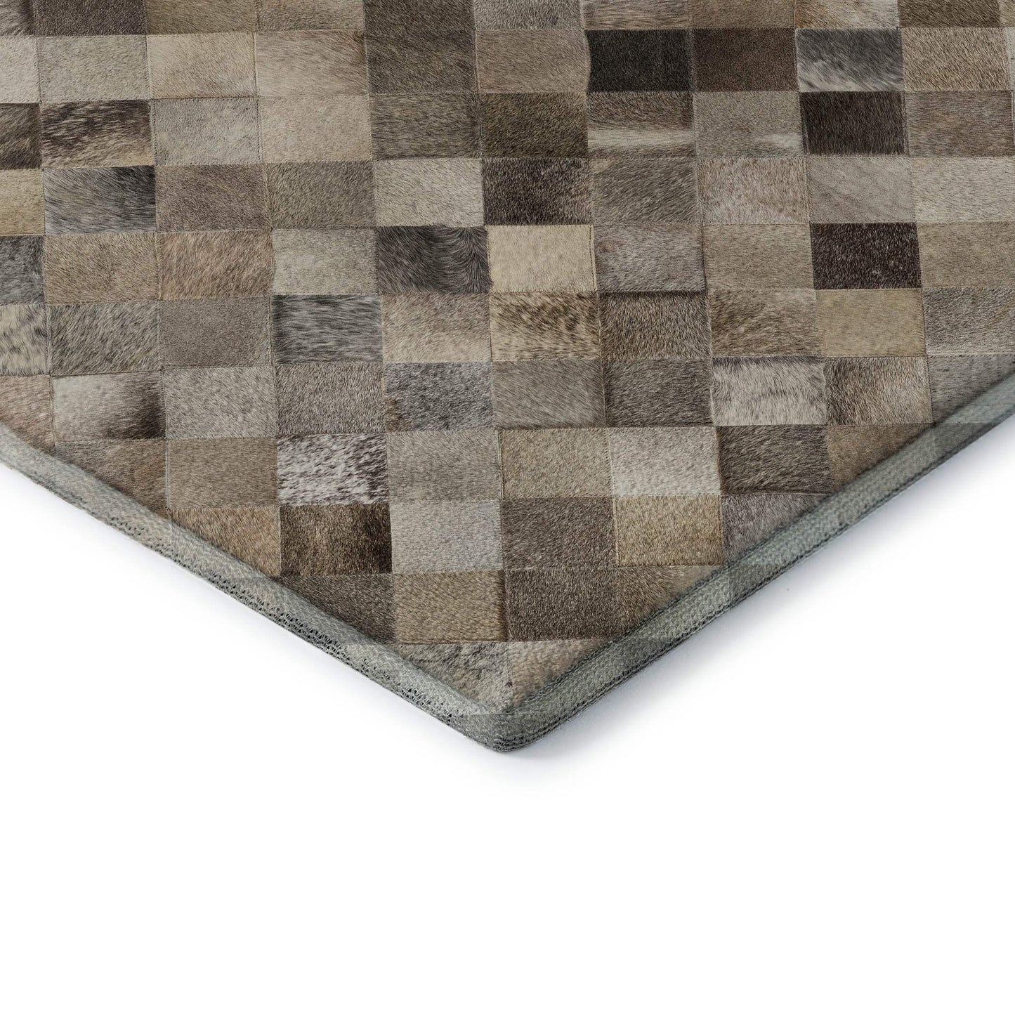 5' X 8' Beige Gray And Ivory Cowhide Print Washable Area Rug With UV Protection - HomeRoots - Flyclothing LLC