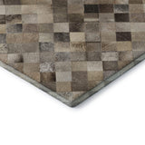 5' X 8' Beige Gray And Ivory Cowhide Print Washable Area Rug With UV Protection - HomeRoots - Flyclothing LLC