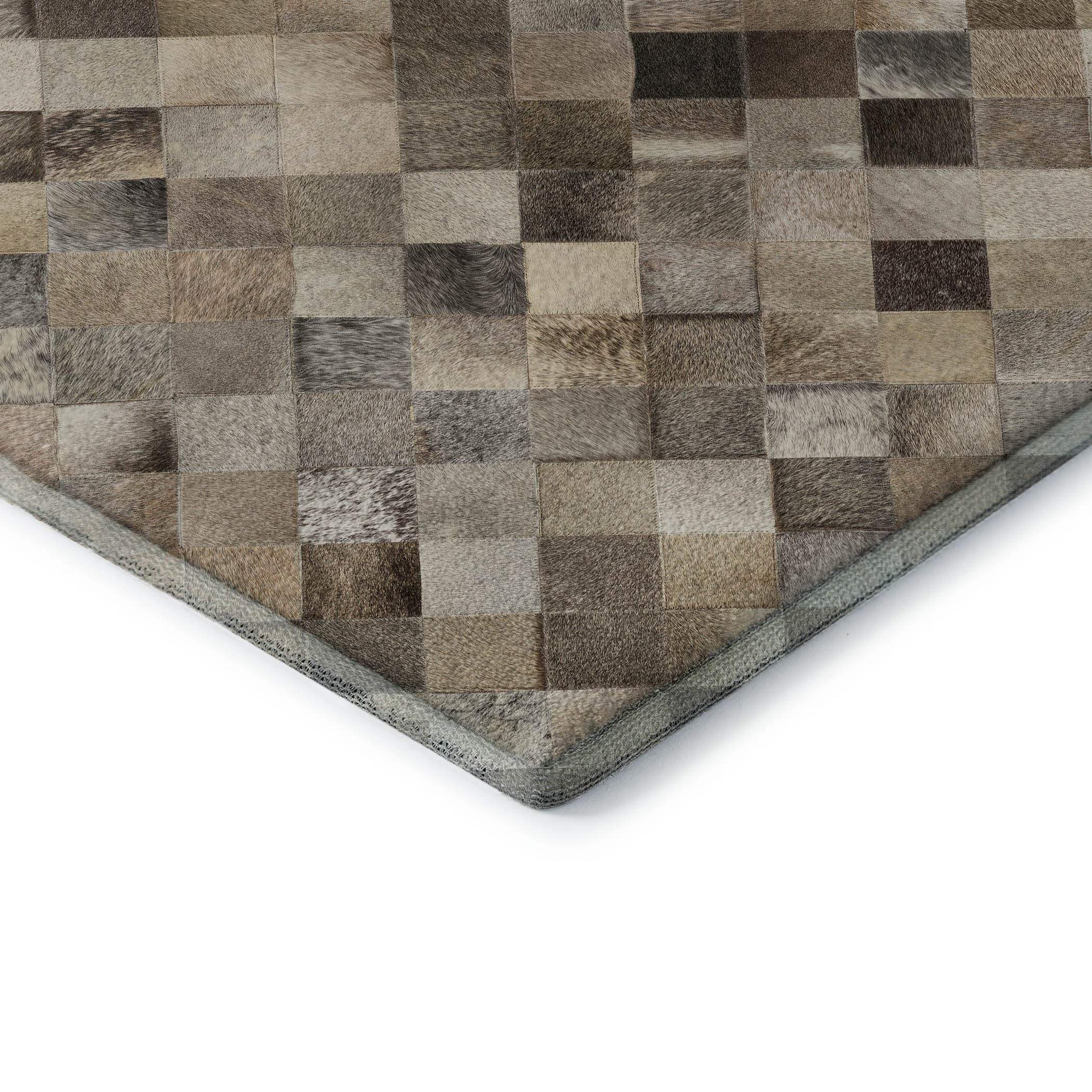 5' X 8' Beige Gray And Ivory Cowhide Print Washable Area Rug With UV Protection - HomeRoots - Flyclothing LLC