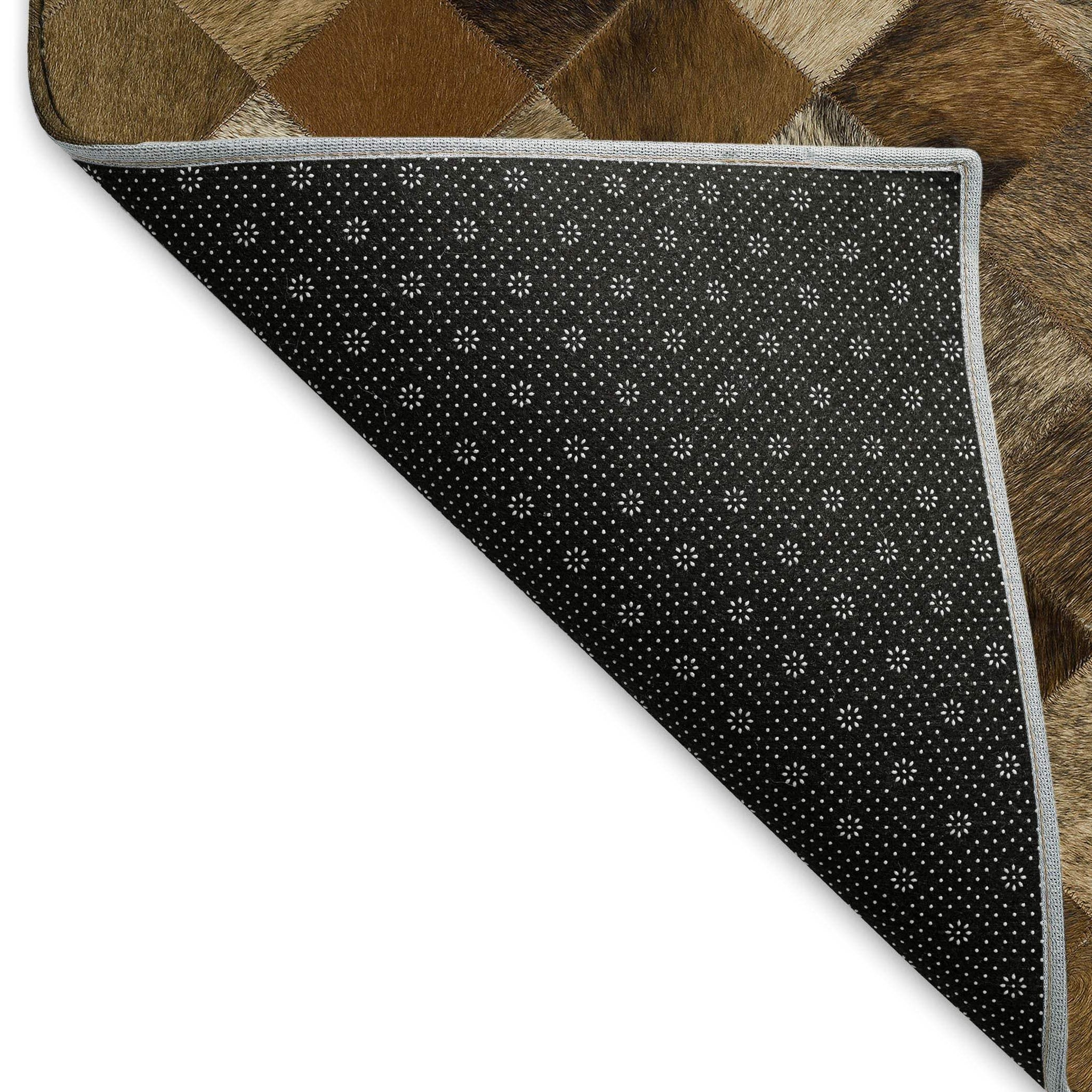 10' X 14' Beige Brown And Coffee Cowhide Print Washable Area Rug With UV Protection - HomeRoots - Flyclothing LLC