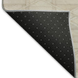 3' X 5' Ivory And Beige Diamond Washable Area Rug With UV Protection - HomeRoots - Flyclothing LLC