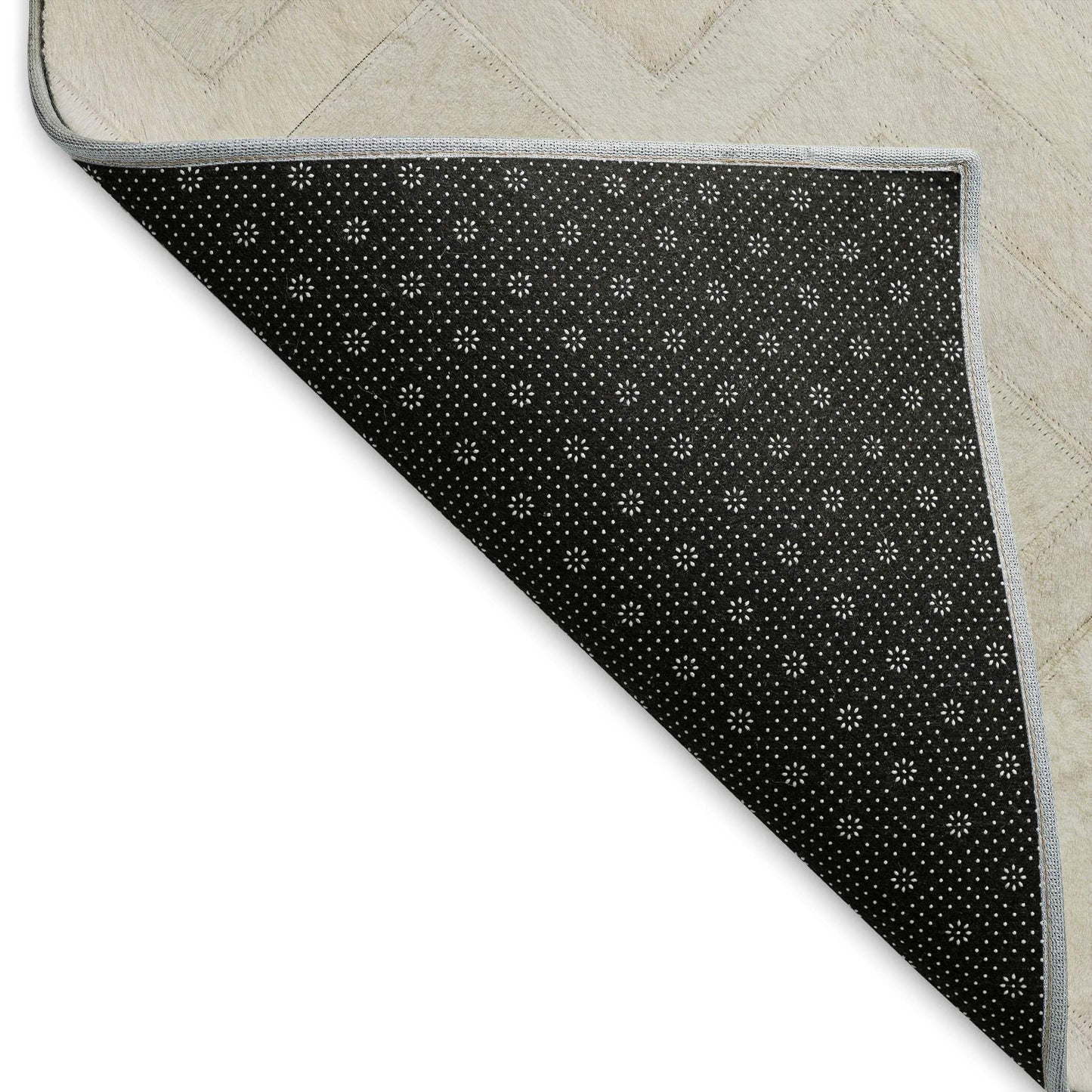 5' X 8' Ivory And Gray Geometric Washable Area Rug With UV Protection - HomeRoots - Flyclothing LLC