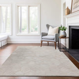 5' X 8' Ivory And Gray Geometric Washable Area Rug With UV Protection - HomeRoots - Flyclothing LLC