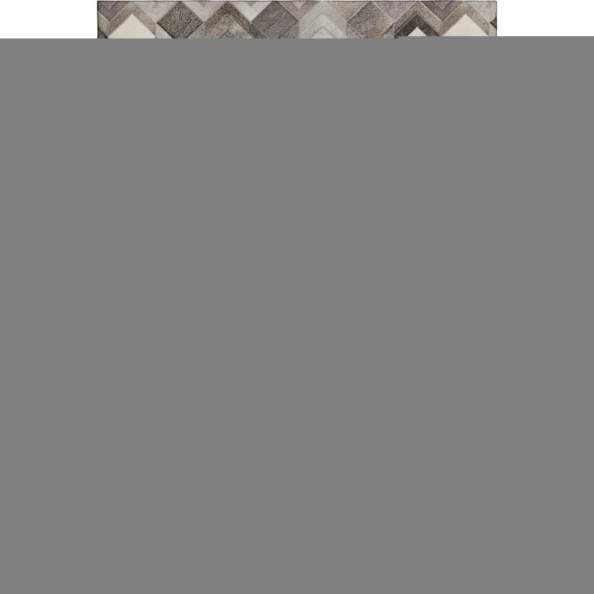 8' X 10' Gray Ivory And Black Geometric Washable Area Rug With UV Protection - HomeRoots - Flyclothing LLC