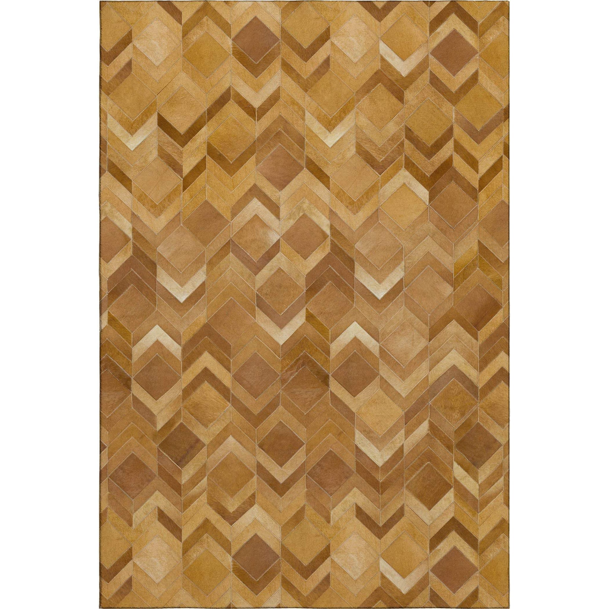 9' X 12' Brown Ivory And Beige Geometric Washable Area Rug With UV Protection - HomeRoots - Flyclothing LLC