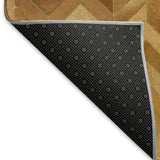 9' X 12' Brown Ivory And Beige Geometric Washable Area Rug With UV Protection - HomeRoots - Flyclothing LLC