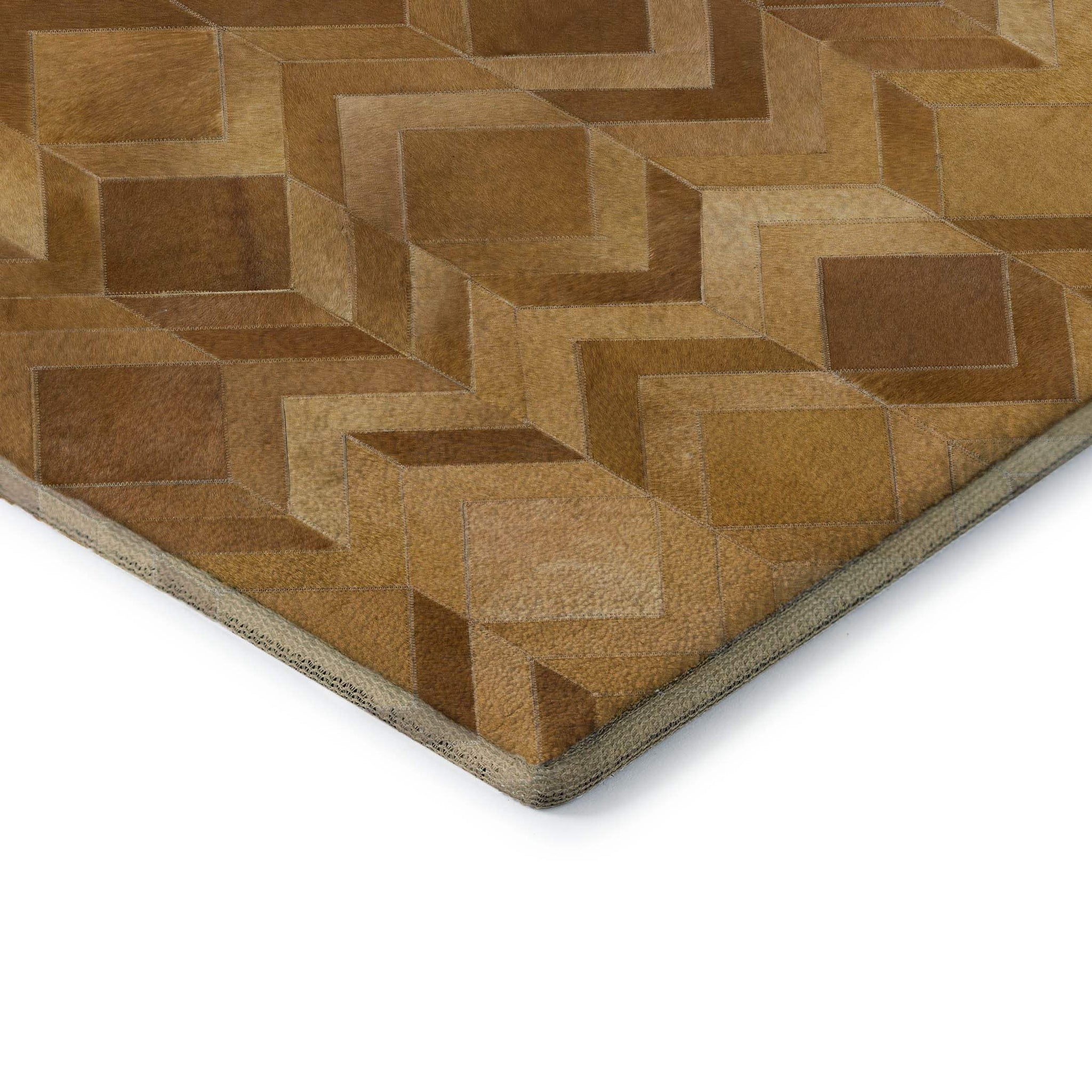9' X 12' Brown Ivory And Beige Geometric Washable Area Rug With UV Protection - HomeRoots - Flyclothing LLC