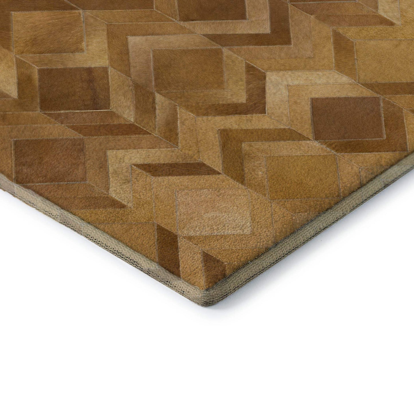 10' X 14' Brown Ivory And Beige Geometric Washable Area Rug With UV Protection - HomeRoots - Flyclothing LLC
