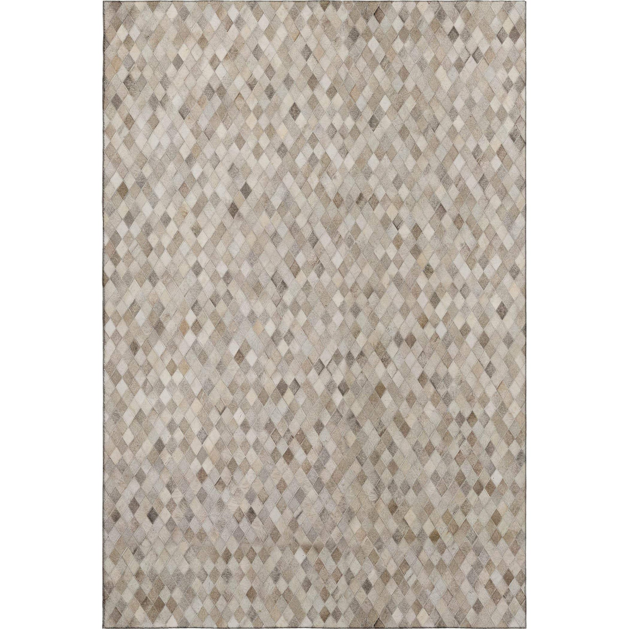 9' X 12' Beige Gray And Ivory Diamond Washable Area Rug With UV Protection - HomeRoots - Flyclothing LLC